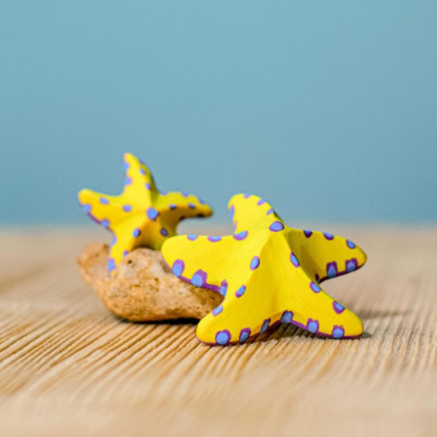 Wooden Animals Bumbu Toys | Yellow Starfish Set