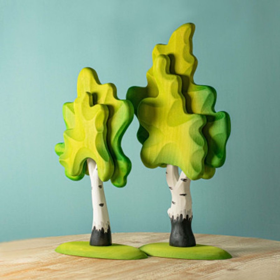 Decor Bumbu Toys | 2 Green Birch Trees Set