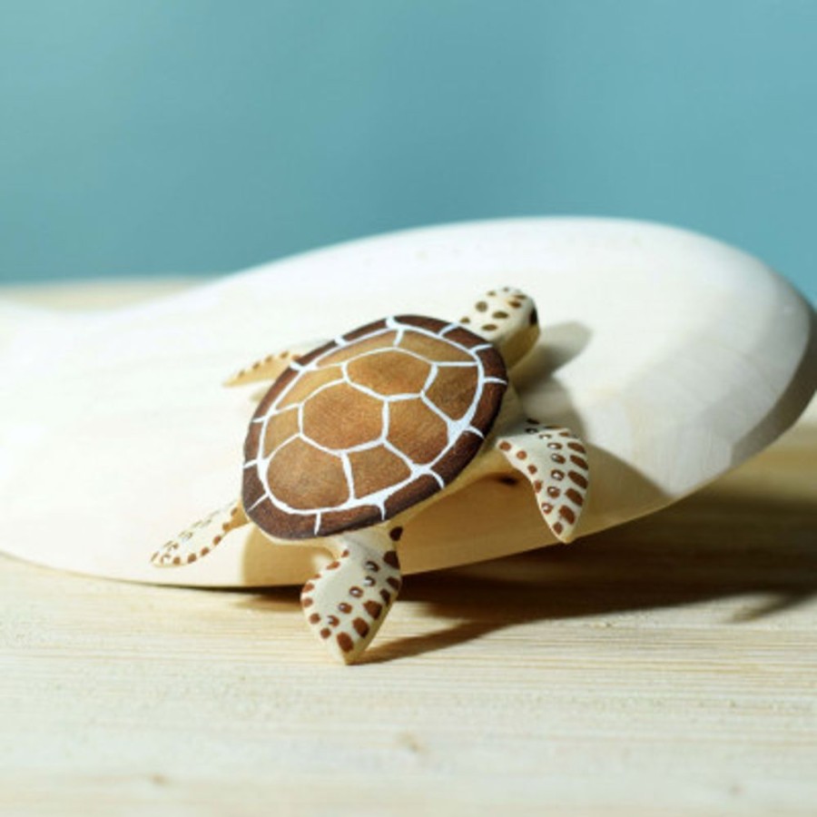 Wooden Animals Bumbu Toys | Turtle Brown