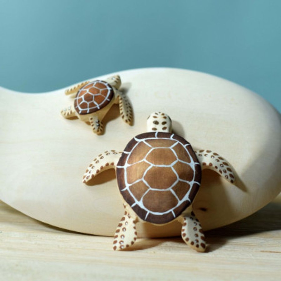 Wooden Animals Bumbu Toys | Turtle Brown