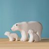 Wooden Animals Bumbu Toys | Polar Bears Set