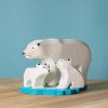 Wooden Animals Bumbu Toys | Polar Bears & Ice Floe Set