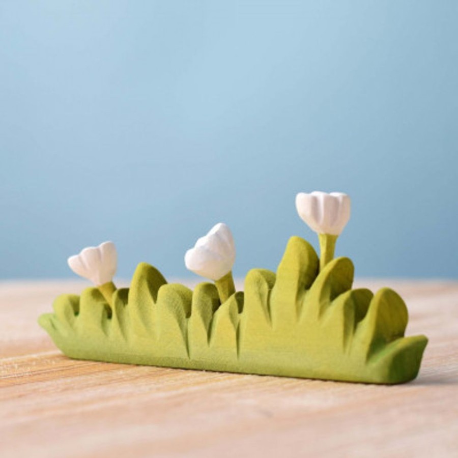 Decor Bumbu Toys | Grass With White Flowers Large