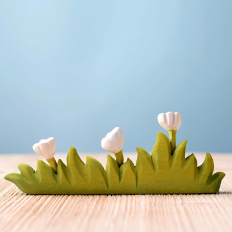 Decor Bumbu Toys | Grass With White Flowers Large