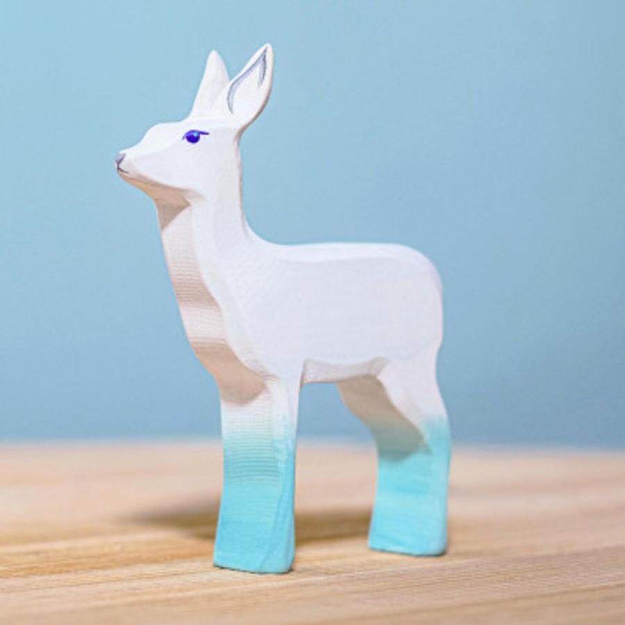 Wooden Animals Bumbu Toys | Deer White-Blue