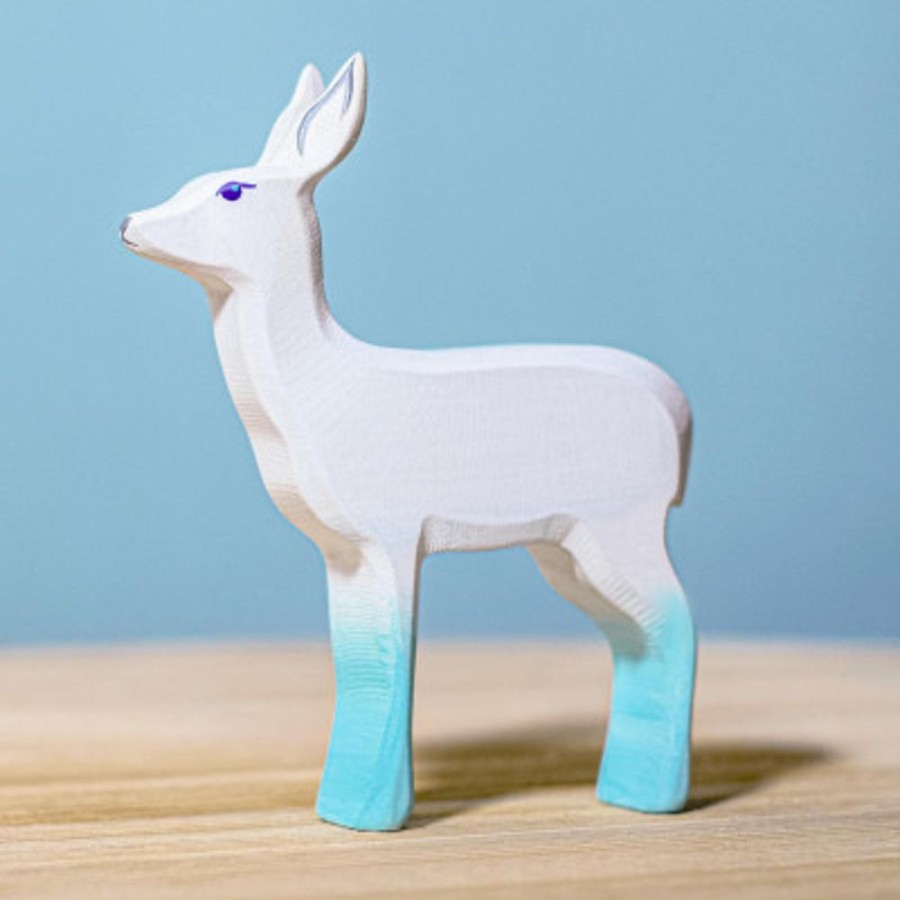 Wooden Animals Bumbu Toys | Deer White-Blue