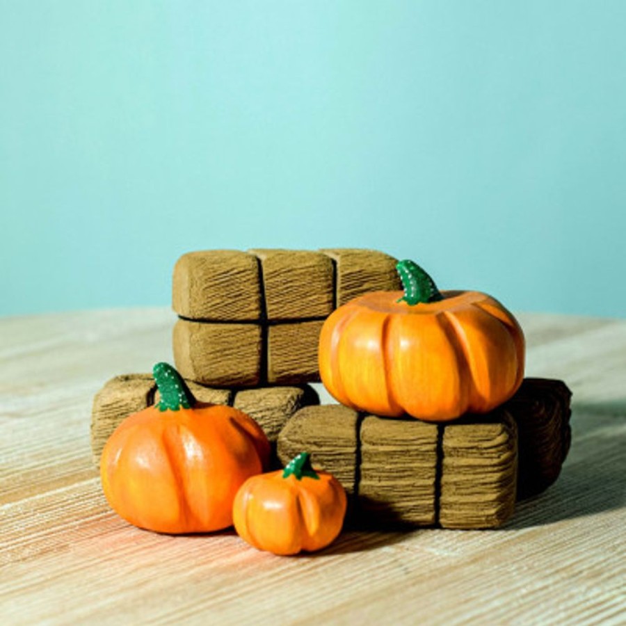 Decor Bumbu Toys | Straw Bales & Pumpkins Set