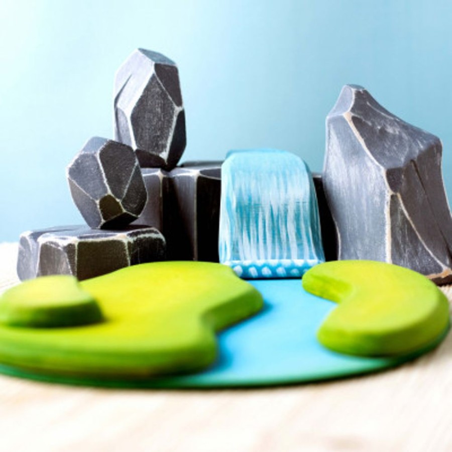 Decor Bumbu Toys | River Plate, Waterfall, River Rocks Set