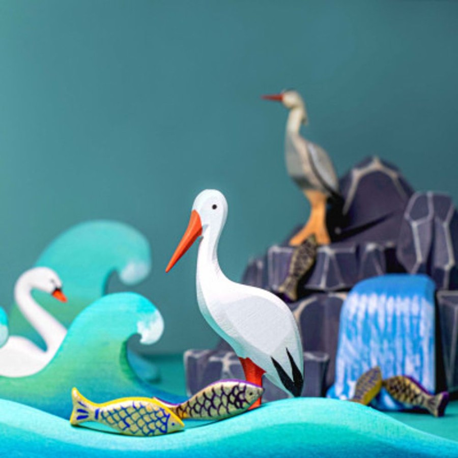 Wooden Animals Bumbu Toys | White Stork Standing