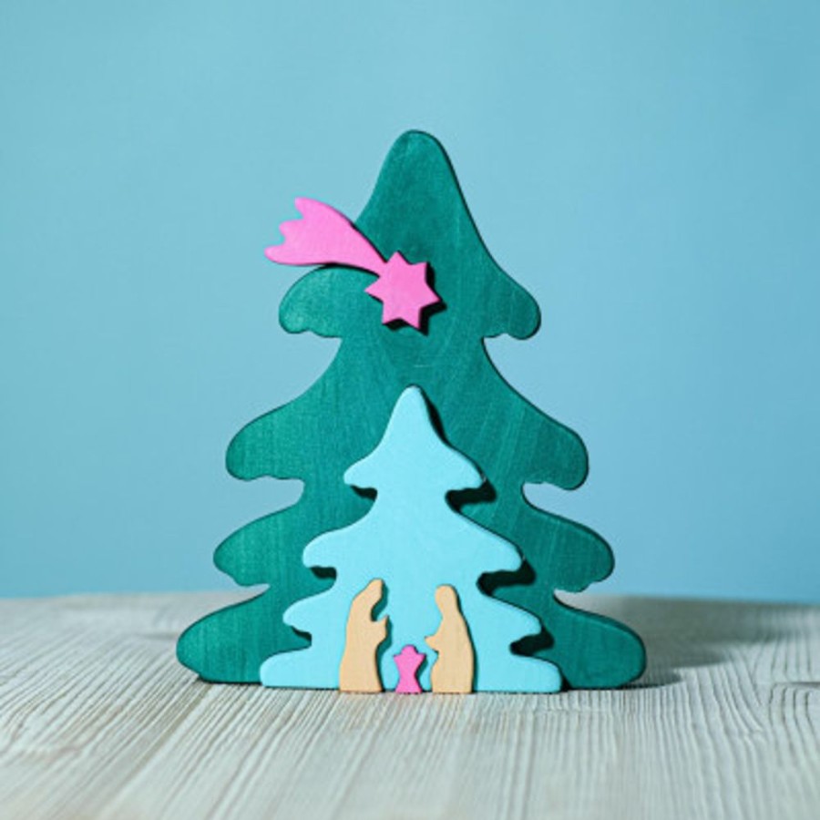 Decor Bumbu Toys | Christmas Tree Puzzle Fuchsia