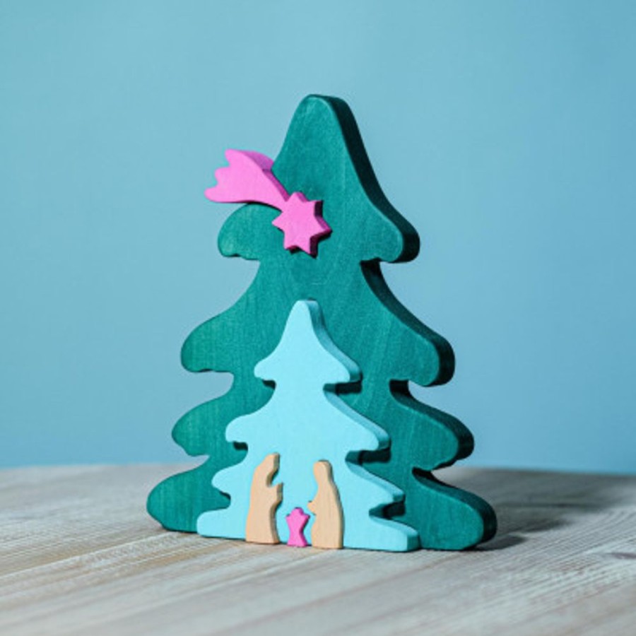 Decor Bumbu Toys | Christmas Tree Puzzle Fuchsia