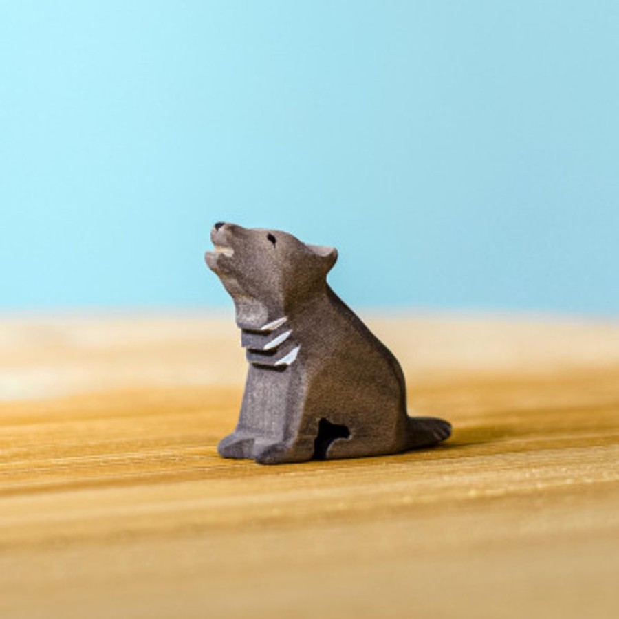 Wooden Animals Bumbu Toys | Wolf Cub Sitting