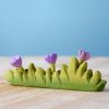 Decor Bumbu Toys | Grass With Lila Flowers Large