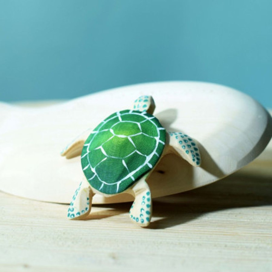 Wooden Animals Bumbu Toys | Turtle Green