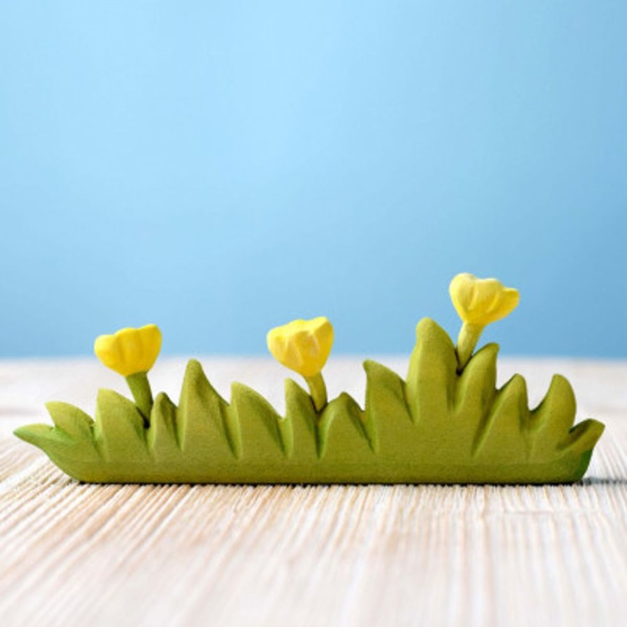 Decor Bumbu Toys | Grass With Yellow Flowers Large